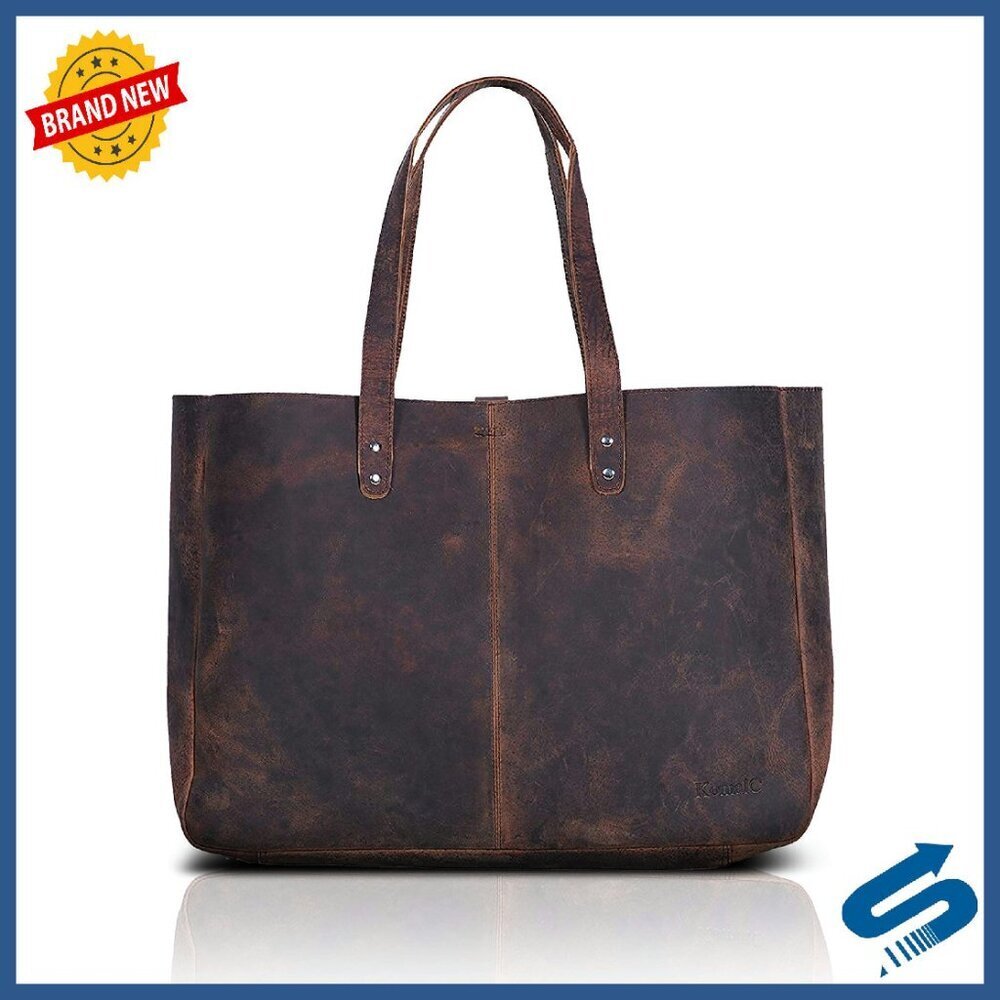 Full Grain Leather Tote Bag Satchel Multipurpose Handbag Women